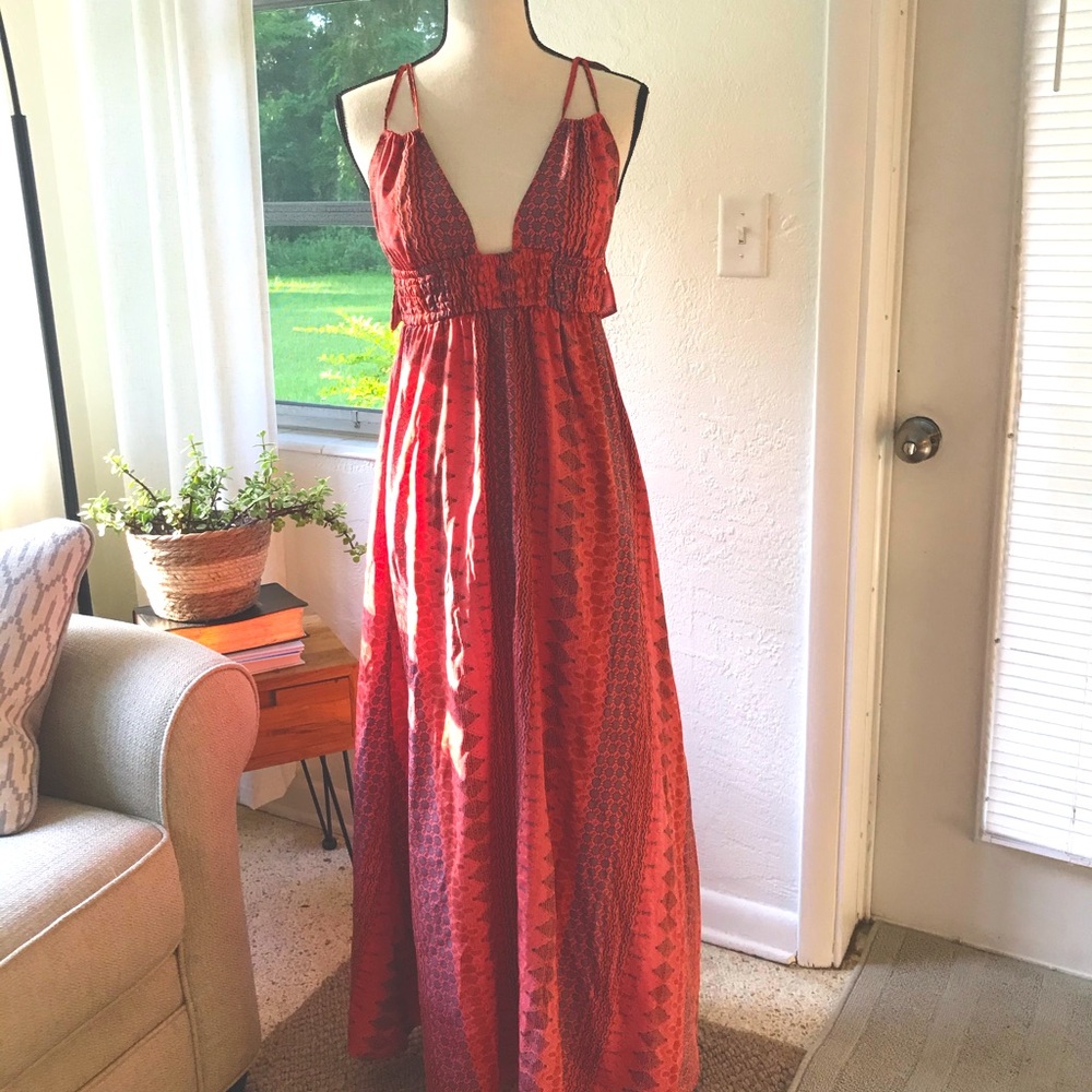 Boho Chic Shoulder Tie Maxi